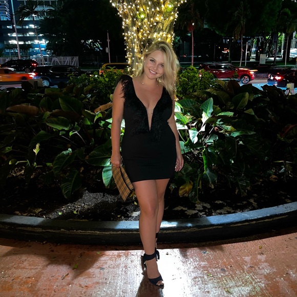 Black Mini Cocktail Dress- ALYCE PARIS 🖤 - Picture 6 of 6